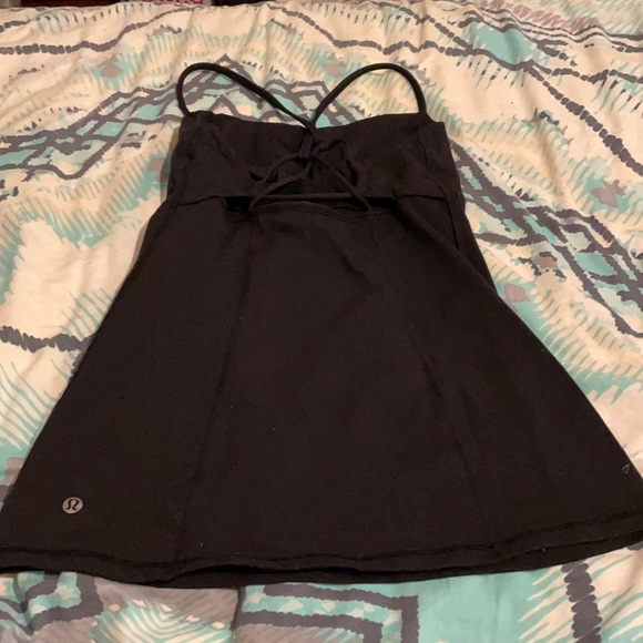 Black Lululemon tank with built in bra - Picture 1 of 4